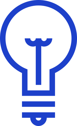 Blue light bulb icon