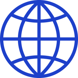 Blue globe icon